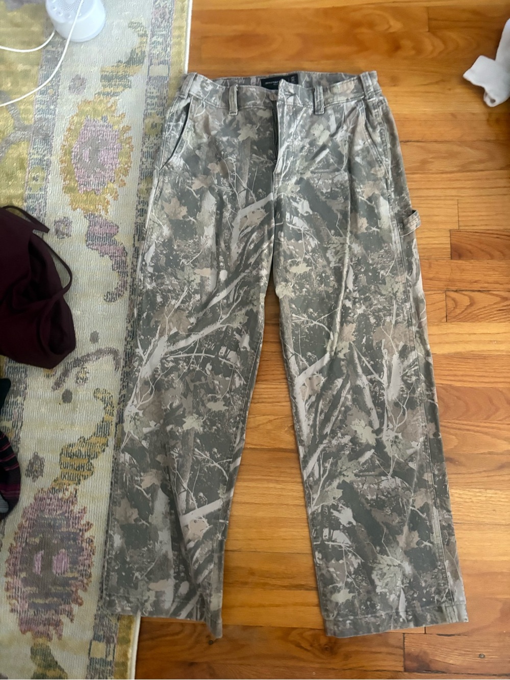 Abercrombie & Fitch Men's Camouflage Cargo Pants - Olive/Tan